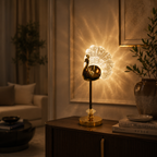Modern Crystal Rechargeable Peacock Table Lamp