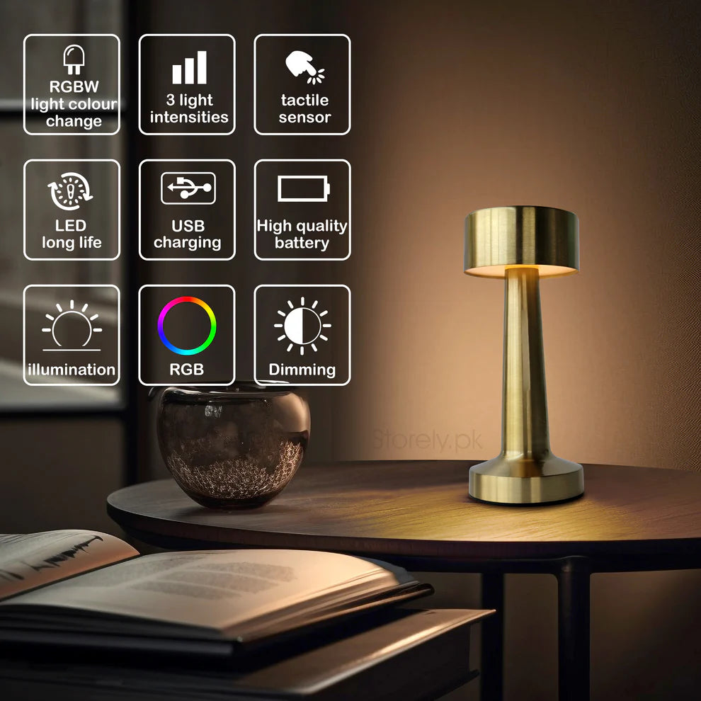 Rechargeable Table Touch Lamp (Dumbbell) – Minimalist Design