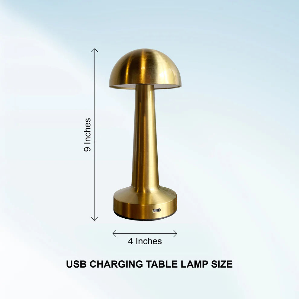 Rechargeable Touch Table Lamp (Rounded) – Minimalist USB LED Ambient Light