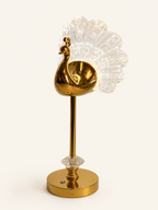 Modern Crystal Rechargeable Peacock Table Lamp