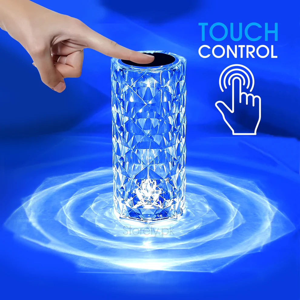Aurora Crystal Lamp – 16 Color LED Touch & Remote Night Light