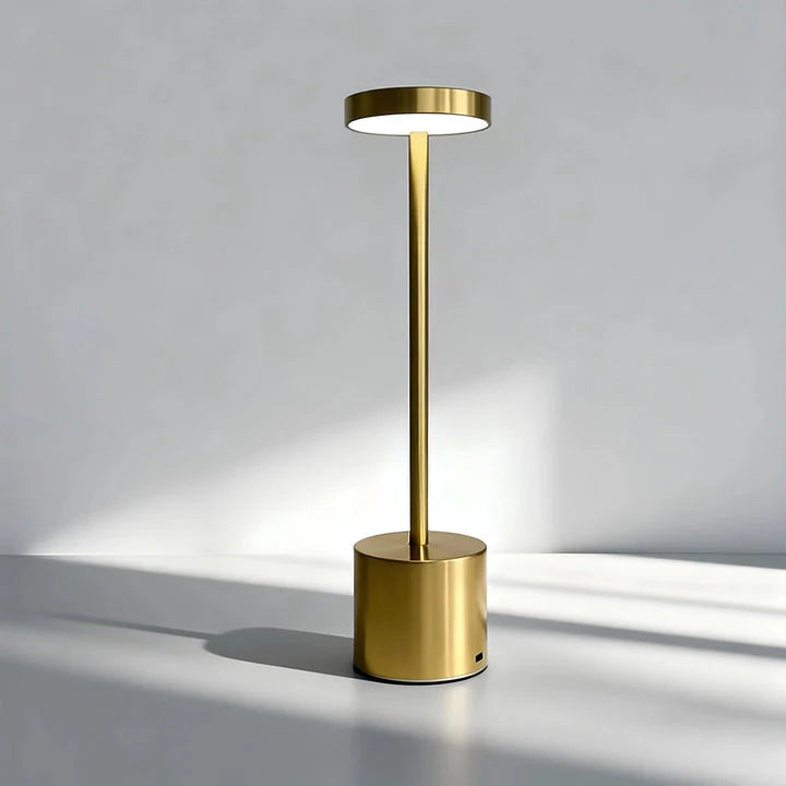 Rechargeable Touch LED Table Lamp – Modern Minimalist Metal Design, USB Powered, 3 Dimmable Modes