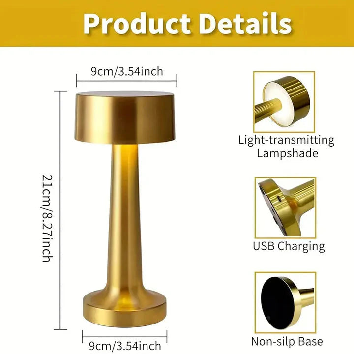 Rechargeable Table Touch Lamp (Dumbbell) – Minimalist Design