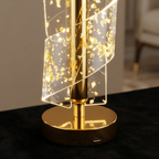 Luxury Gold Leaf LED Table Lamp (Spiral)
