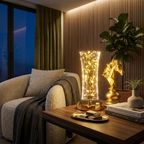 Modern Gold Foil Rechargeable Table Lamp – Decorative LED Accent Lamp