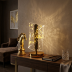 Luxury Gold Leaf LED Table Lamp (Spiral)