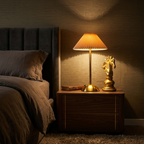 Luxury Minimalist Pleated Bedside Lamp with Gold Base